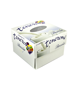 Giorno felice vassoio teneroni colorati incartato